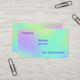 Soft Gradient Colourful Business Cards