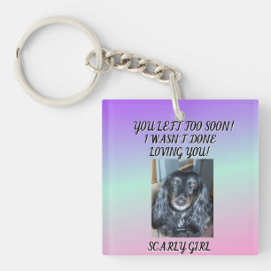 Soft Gradient Tribute Keychain With Photo