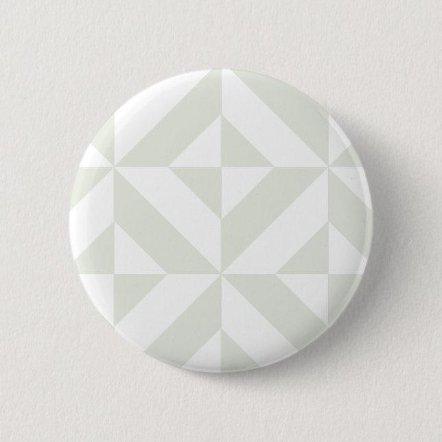 Soft Gray Geometric Art Deco 6 Cm Round Badge (Front)