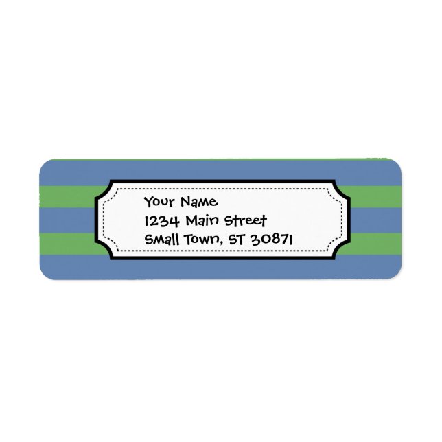 Soft Green and Blue Purple Striped Pattern (Front)