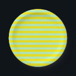 Soft Green and Yellow Stripes Paper Plate<br><div class="desc">Abstract digital art of soft green and yellow stripes</div>