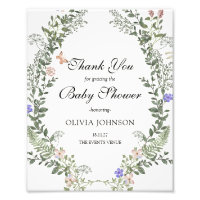 Soft Green Boho Gender Neutral Baby Shower Poster
