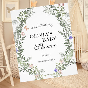 Soft Green Boho Gender Neutral Baby Shower Poster