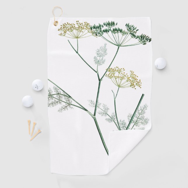 Soft Green Botanical IV Golf Towel (InSitu)
