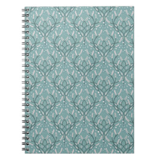 Soft Green Botanical Vine Pattern Notebook