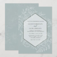 Soft Green Geometric Floral Tapestry Wedding