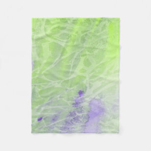 Soft Green & Lavender Harmony Fleece Blanket