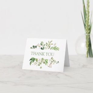 Soft Green Leaf Frame Thank You