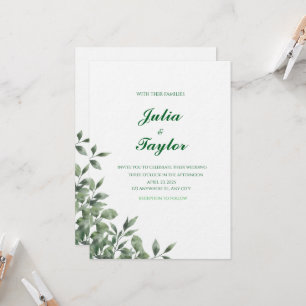 Soft Green Minimalist Invitation
