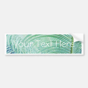 Soft Green Plant Palm Leaf Bumper Sticker