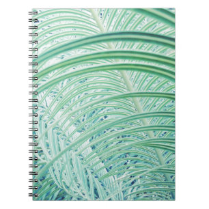 Soft Green Plant Palm Leaf Spiral Notebook