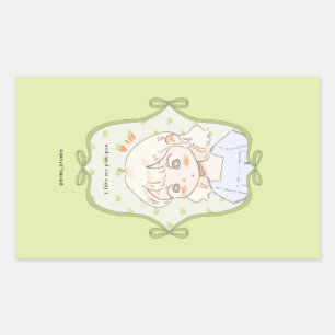 Soft Green Rectangular Sticker