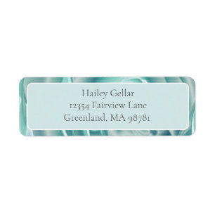 Soft Green Rose Edging Return Address Label