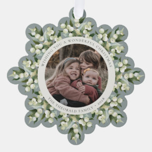 Soft Green Snowberry+Greenery Christmas Paper Tree Decoration Card