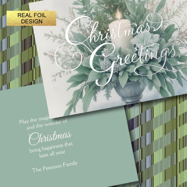 Soft Green Tones Christmas Candle (Creator Uploaded)
