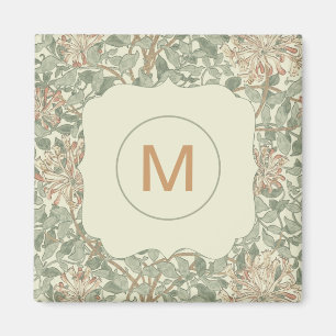 Soft Green Vintage William Morris Honeysuckle Magnet