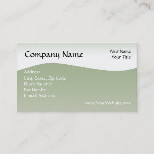 Soft Green Wave Business Card, Design Online Business Card