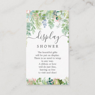 Soft Greenery Display Shower Baby Shower Card