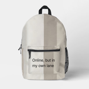 Soft greige and cloud white AI Print Cut Sew Bag