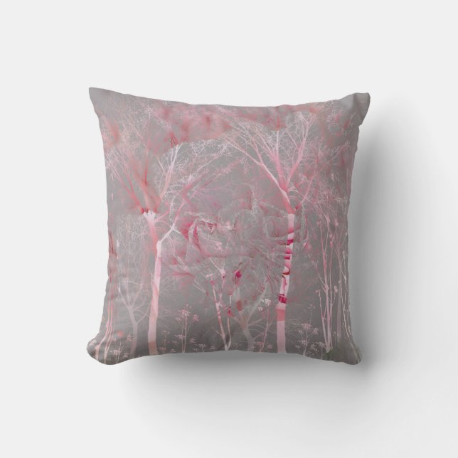 Soft Grey and Pink Cushion (Front)