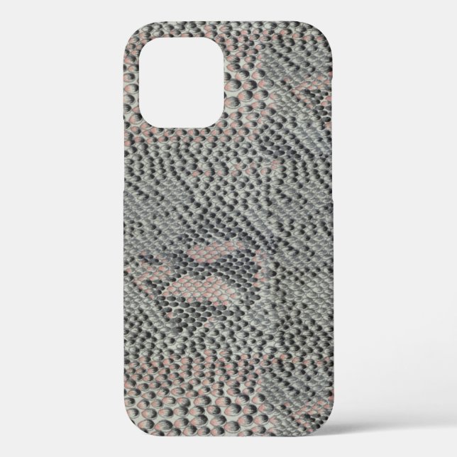 Soft Grey and Pink Snake Skin Case-Mate iPhone Case (Back)