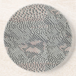 Soft Grey and Pink Snake Skin Coaster