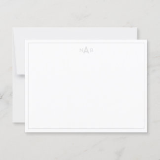 Soft Grey and White Sophisticated Minimalist Note Postcard