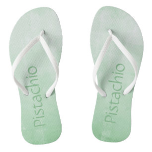 Soft Grey Pistachio ombre abstract Your name Jandals