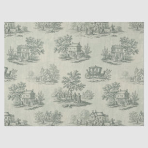 Soft Grey Rustic Farm Toile Countryside Tissue Paper