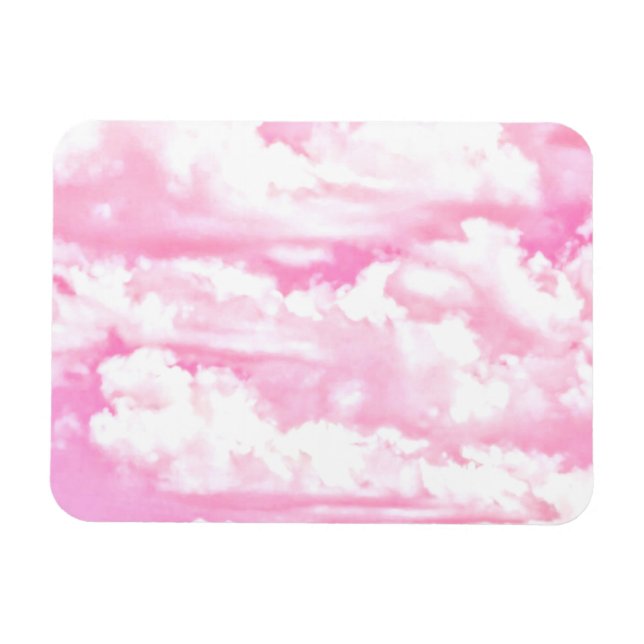 Soft Happy Rose Clouds Decor Magnet (Horizontal)