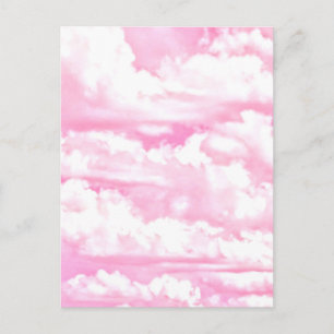 Soft Happy Rose Clouds Decor Postcard