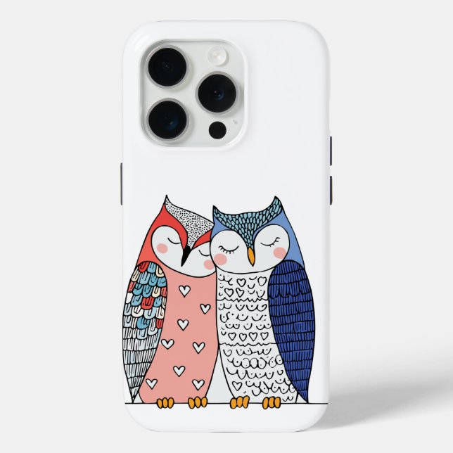 Soft Harmony Owls Case-Mate iPhone Case (Back)