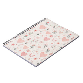 Soft Heart Pattern Notebook
