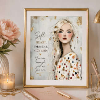 Soft Heart Warm Soul Cosy Mind Poster