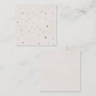 Soft Hearts Square Business Card