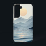 Soft Horizon Peaks Phone Case<br><div class="desc">Delicate mountain silhouettes stretch under a pastel sky,  evoking a dreamy sense of calm and clarity.</div>