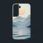 Soft Horizon Peaks Phone Case<br><div class="desc">Delicate mountain silhouettes stretch under a pastel sky,  evoking a dreamy sense of calm and clarity.</div>