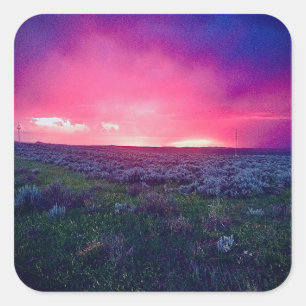 Soft Horizon Square Sticker