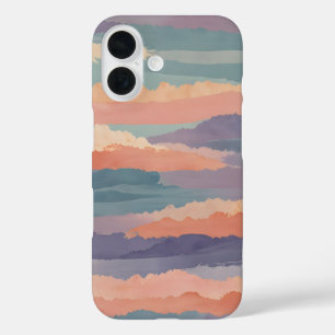 Soft Horizon Waves iPhone 16 Case
