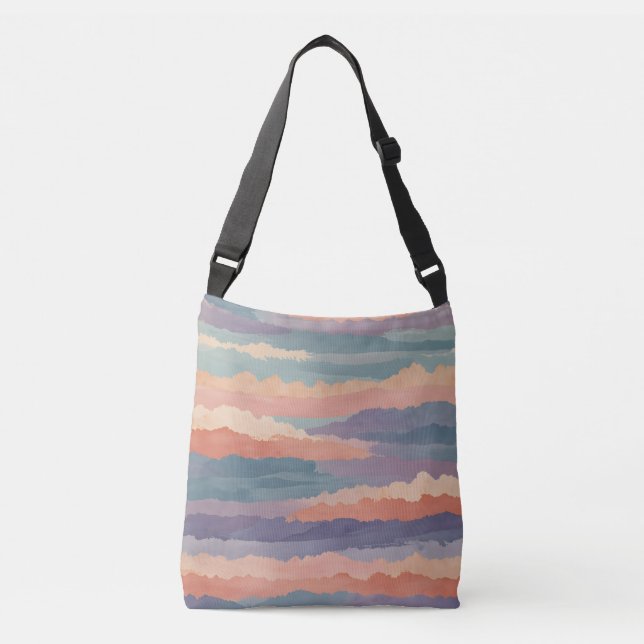 Soft Horizon Waves Crossbody Bag (Front)
