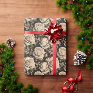 Soft Hues Vintage Rose Floral  Wrapping Paper