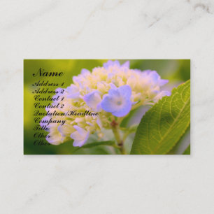 Soft Hydrangea Flower Business Card