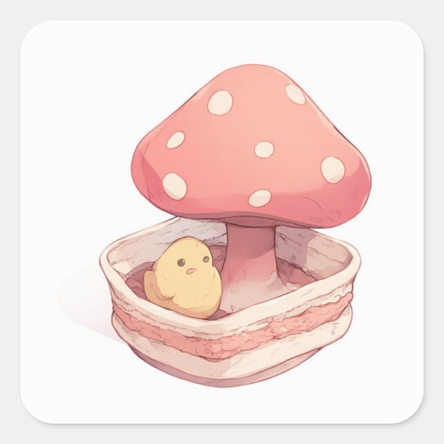 Soft Inspired Design Square Sticker (Front)