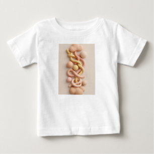 Soft Intertwined Clay Ribbons Vertical Abstract Baby T-Shirt