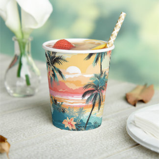 Soft Island Horizon Paper Cups