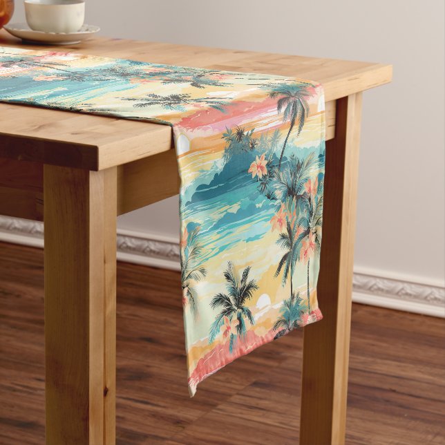 Soft Island Horizon Short Table Runner (In Situ)