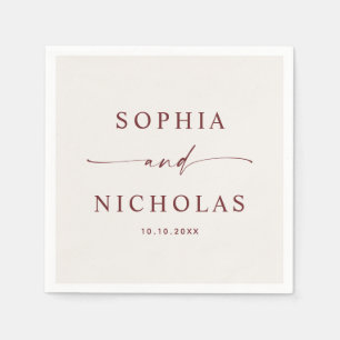 Soft Ivory Elegant Wedding Modern Simple Neutral Napkin