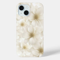 Soft Ivory Floral Abstract