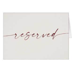 Soft Ivory Wedding Reserved Sign. Elegant Romantic