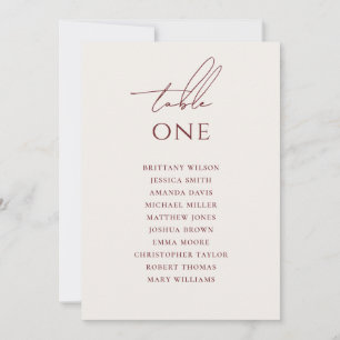Soft Ivory Wedding Seating Chart Elegant Classic Invitation